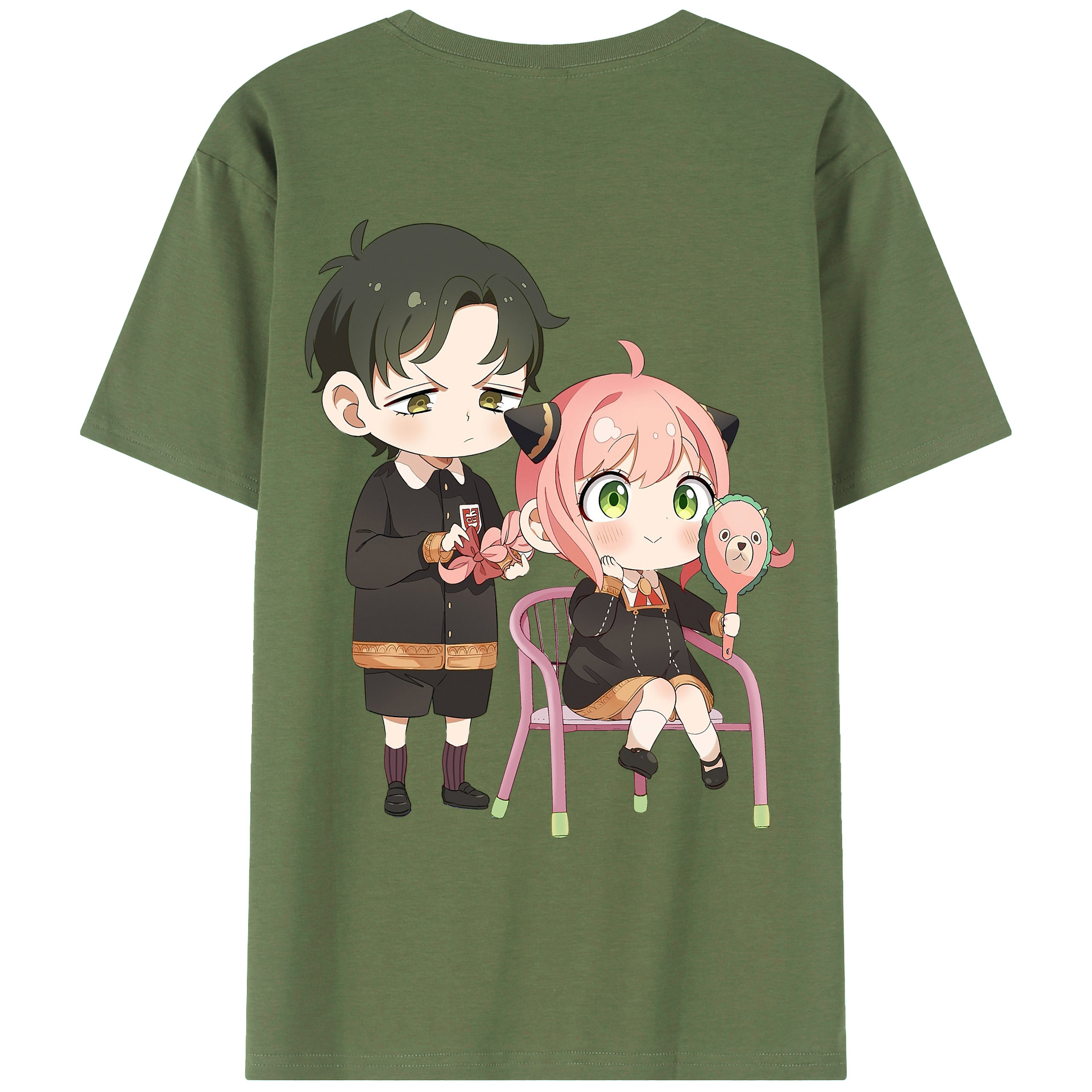 （画像用） SPY×FAMILY间谍家家酒 綿100％ メンズ半袖Tシャツ（バックプリント） 通気性